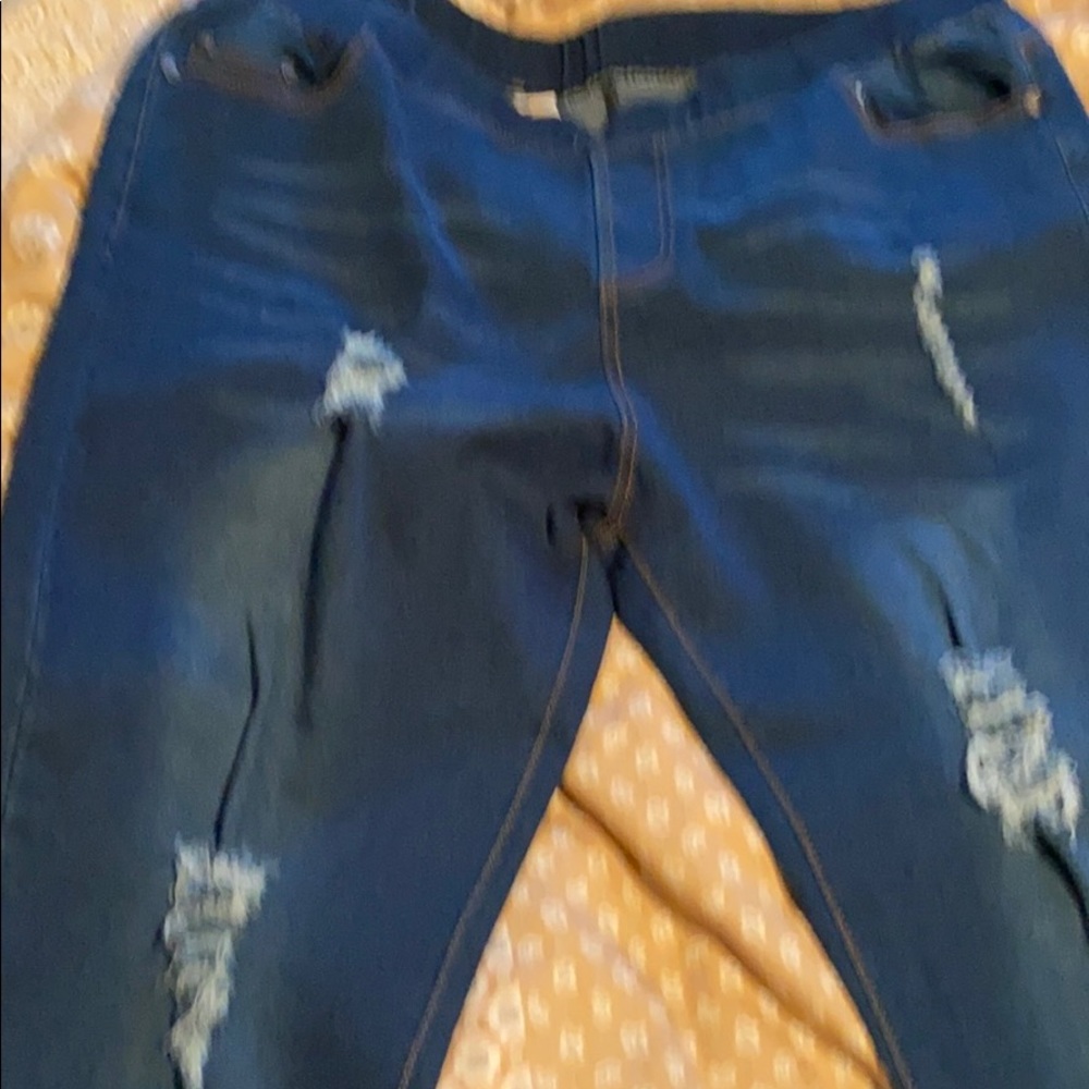 Pull-up jeans